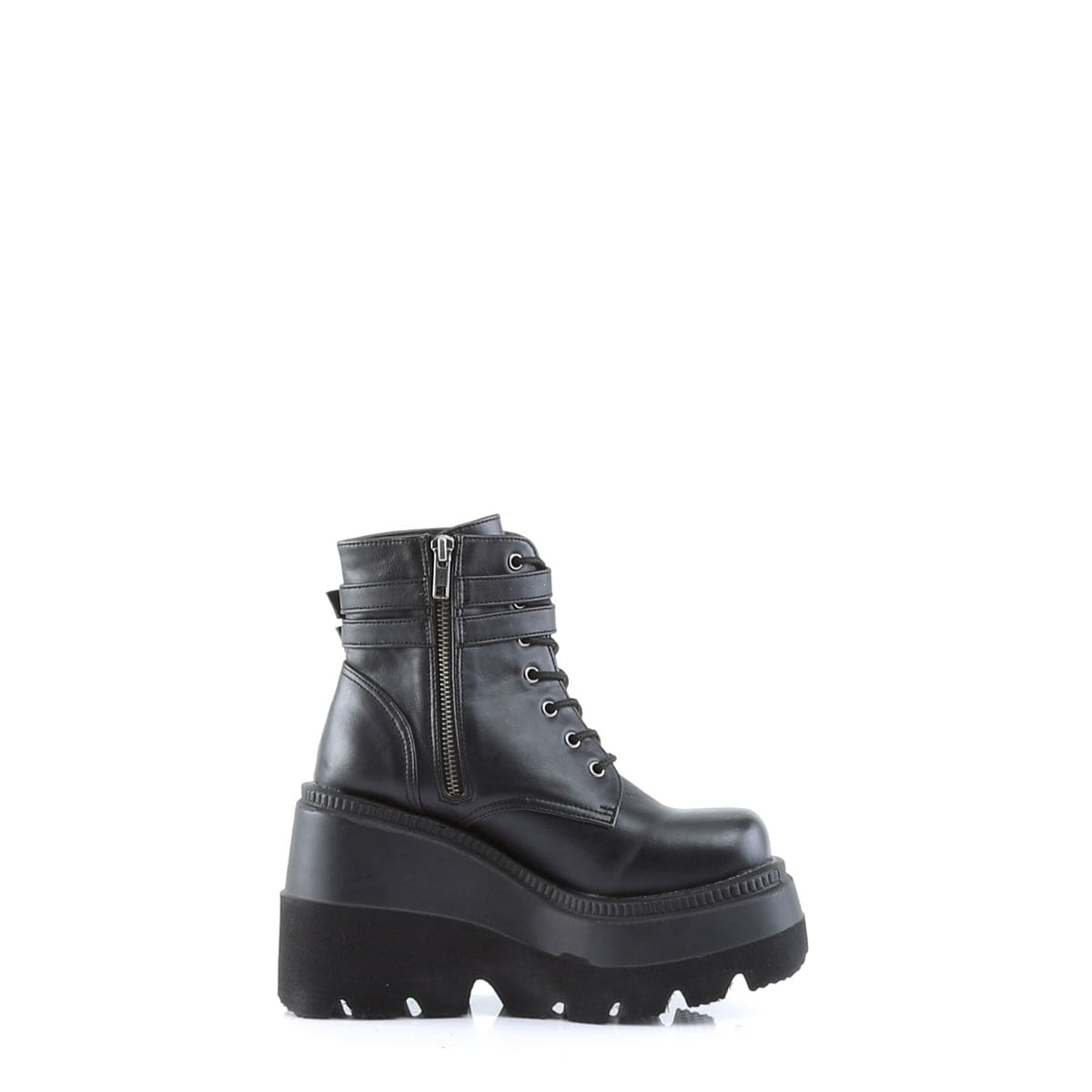 SHAKER-52 Black Vegan Leather Ankle Boot Demonia US Size (Women's): 5