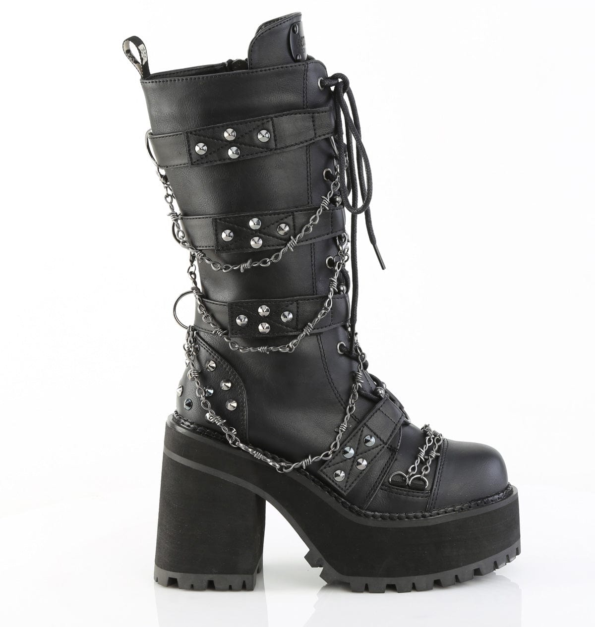ASSAULT-117 Black Vegan Leather