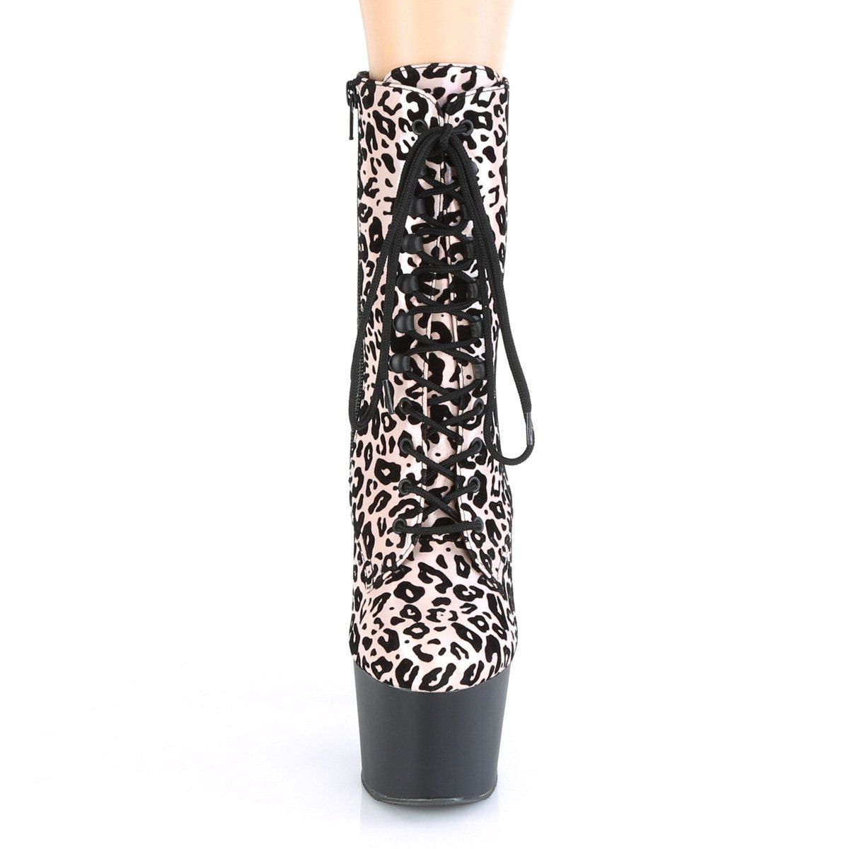 ADORE-1020LP Light Pink Leatheropard Print Holo Boot Pleaser