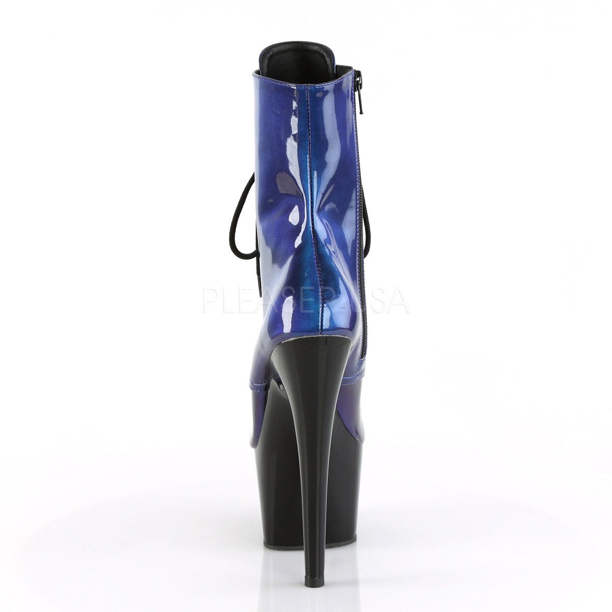 ADORE-1020SHG Blue-Purple/Black Ankle Boot Pleaser
