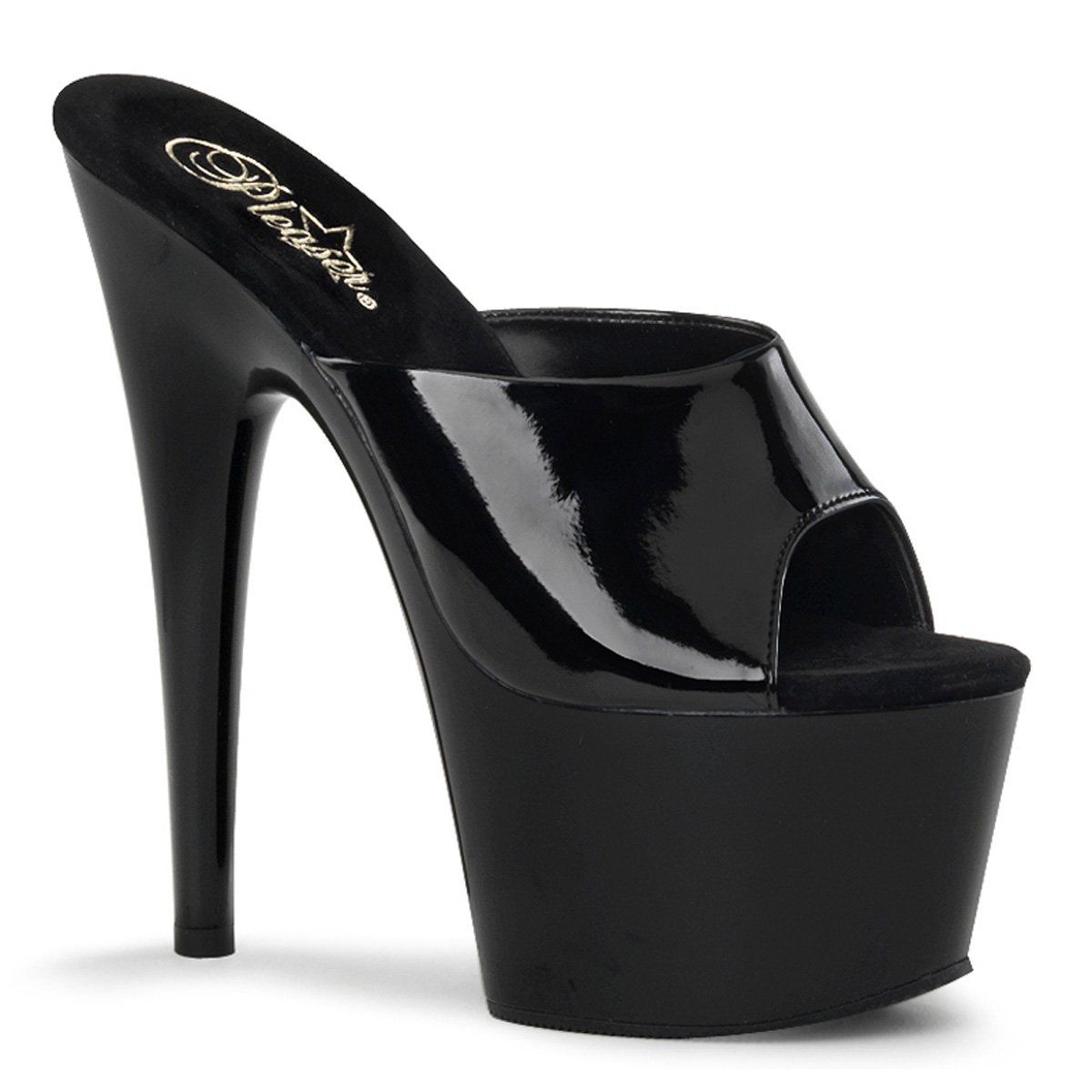 ADORE-701 Black Patent Slide Pleaser