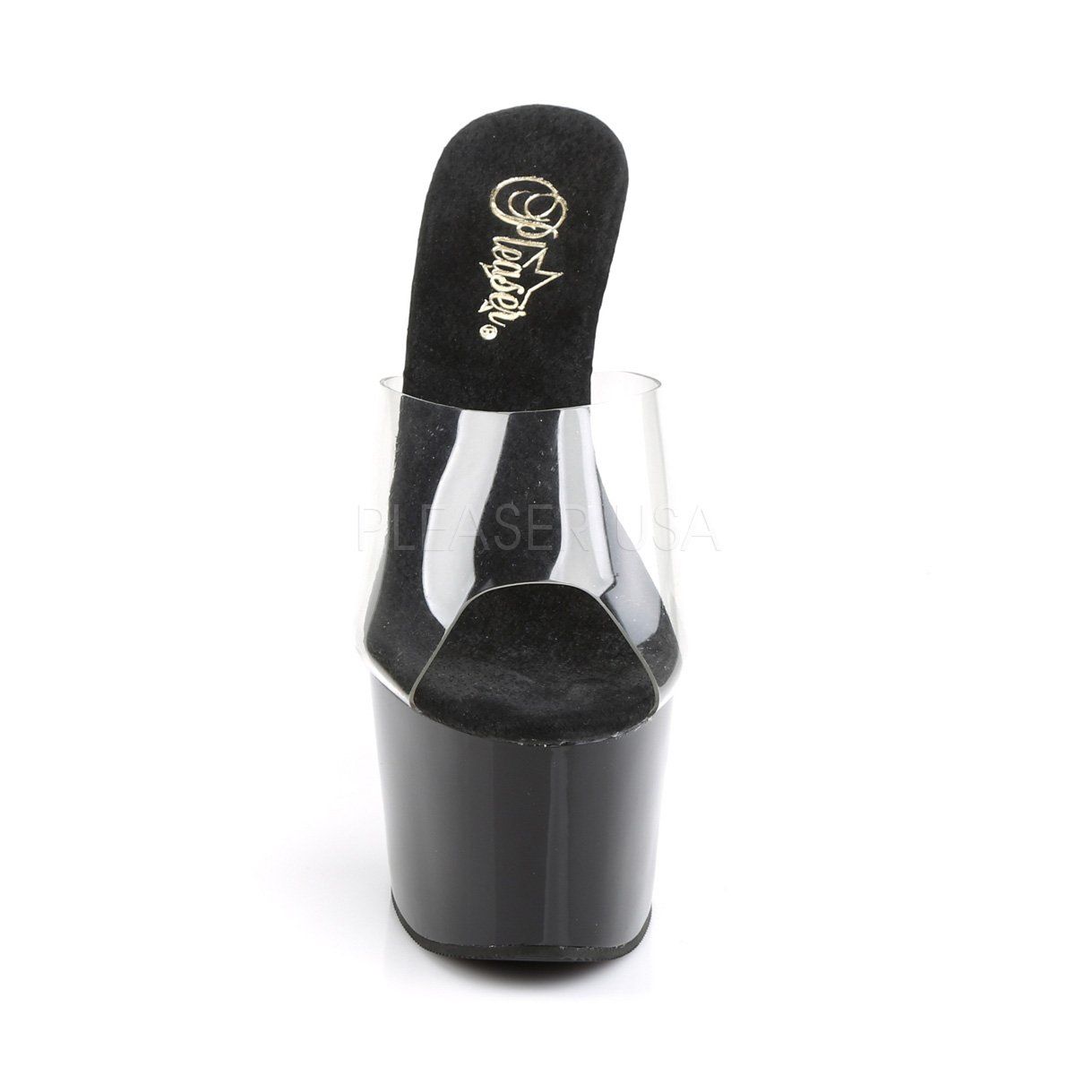 ADORE-701 Clear/Black Slide Pleaser