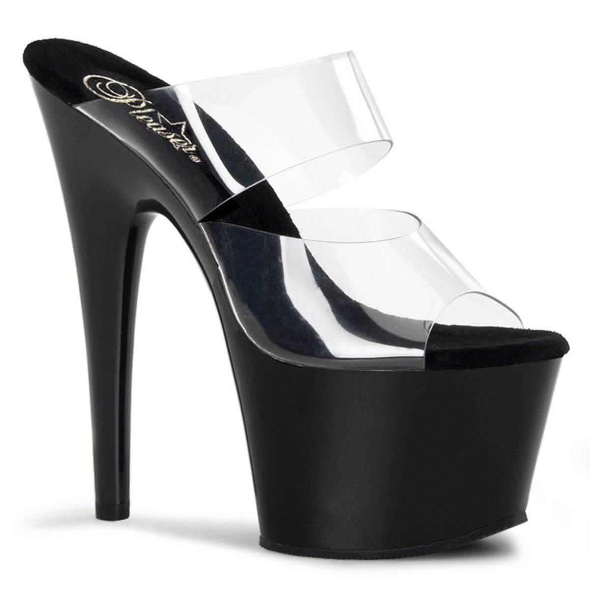 ADORE-702 Clear/Black Slide Pleaser
