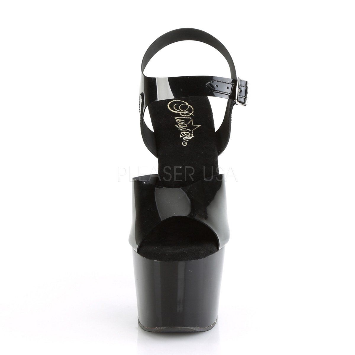 ADORE-708N Black (Jelly-Like) TPU/Black Platform Sandal Pleaser