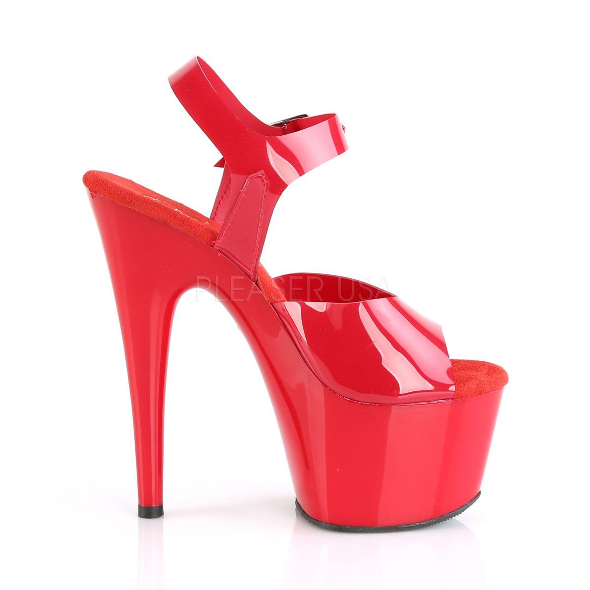 ADORE-708N Red (Jelly-Like) TPU/Red Platform Sandal Pleaser