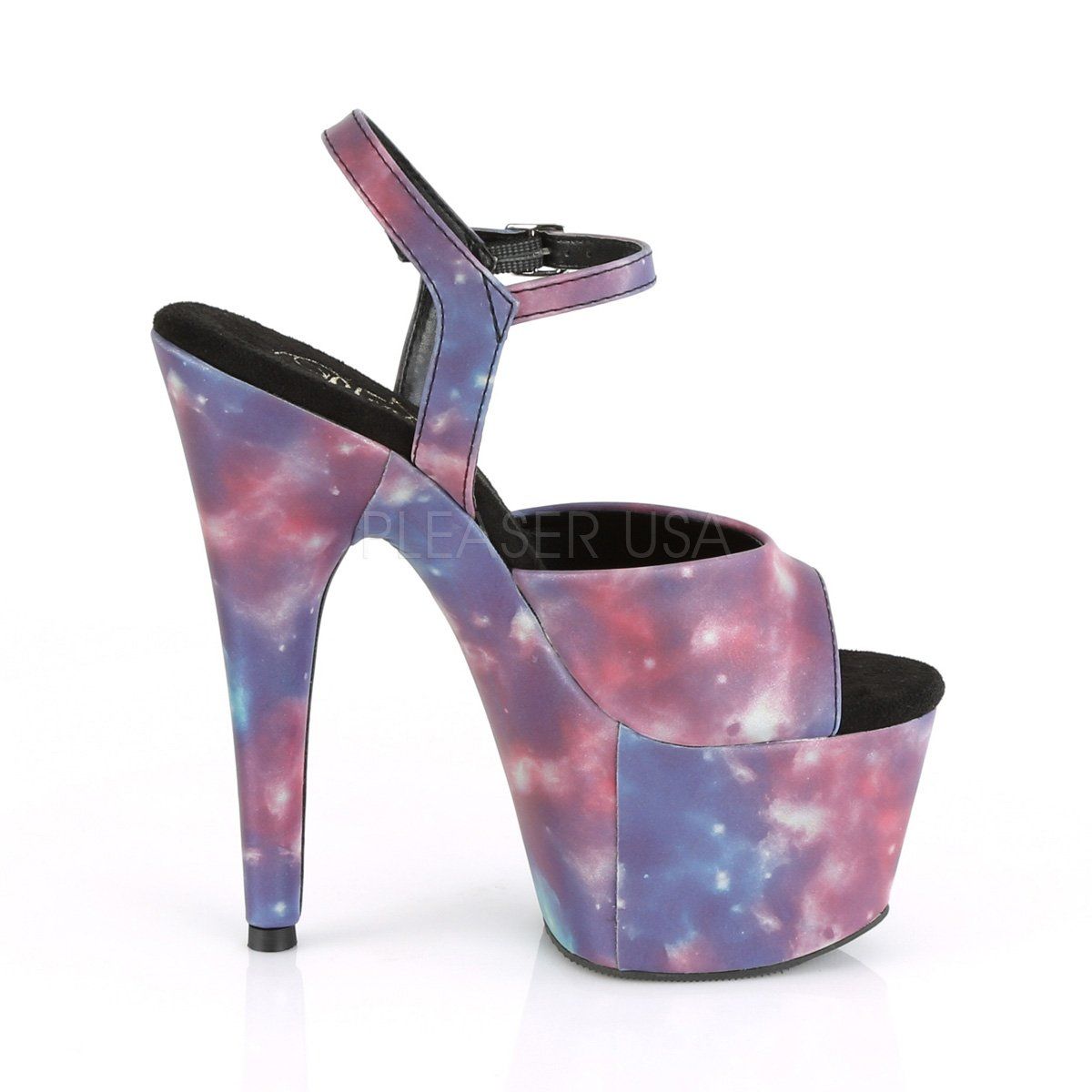 ADORE-709REFL Purple-Blue Reflective/Purple-Blue Refle Platform Sandal Pleaser