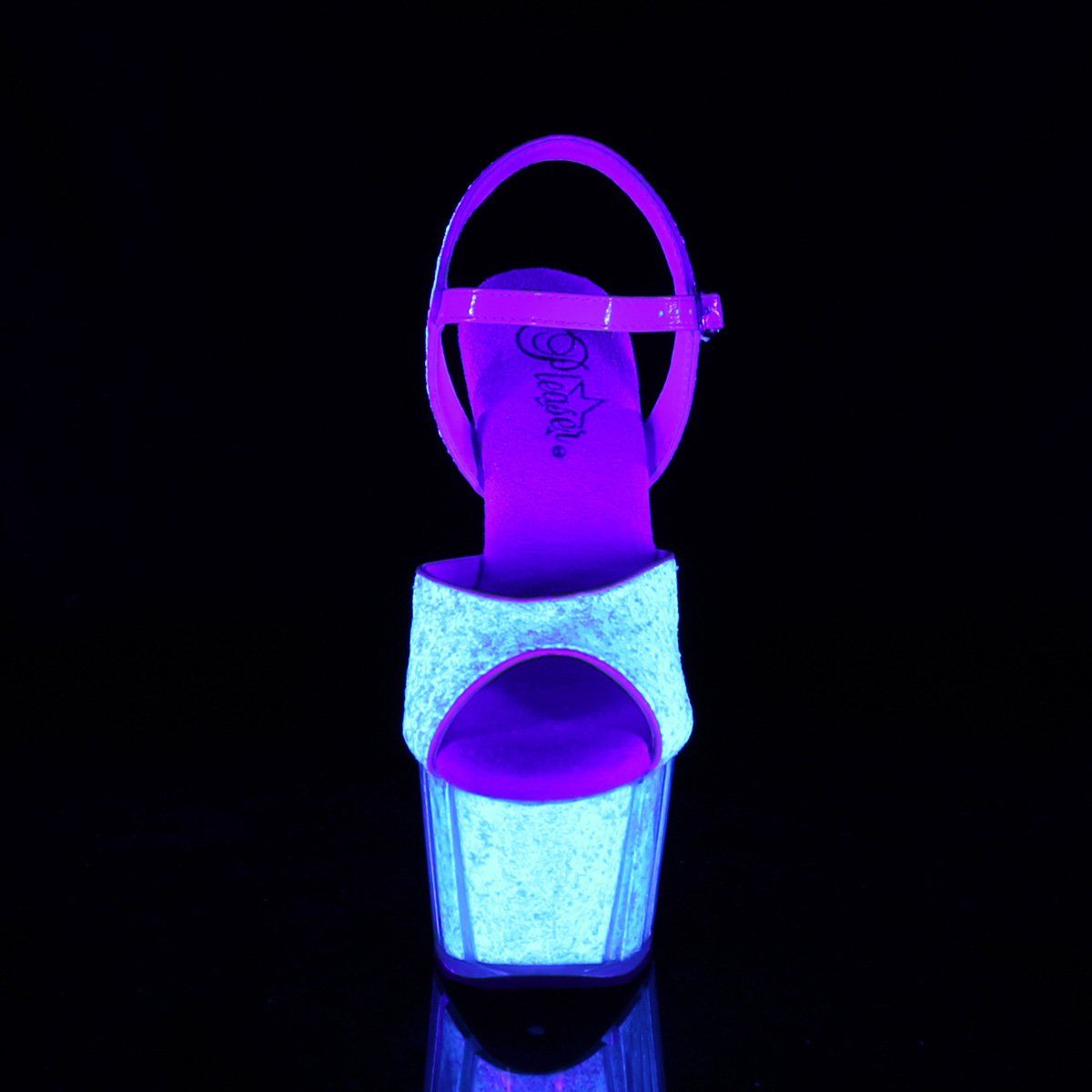 ADORE-710UVG Neon Opal Glitter/Neon Opal Glitter Platform Sandal Pleaser