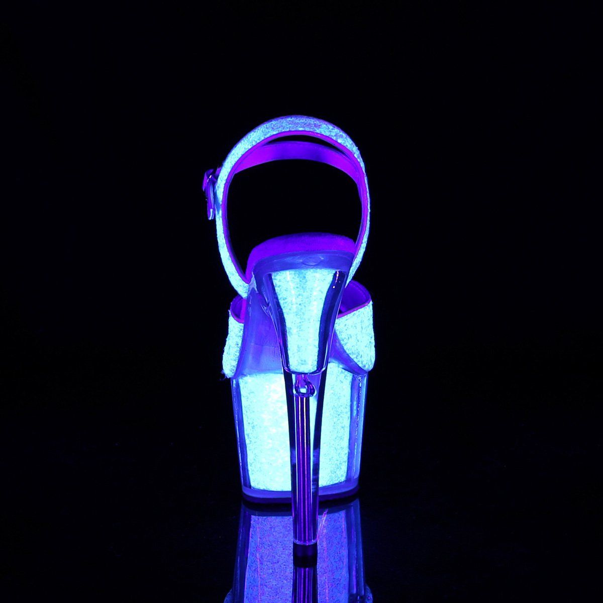 ADORE-710UVG Neon Opal Glitter/Neon Opal Glitter Platform Sandal Pleaser