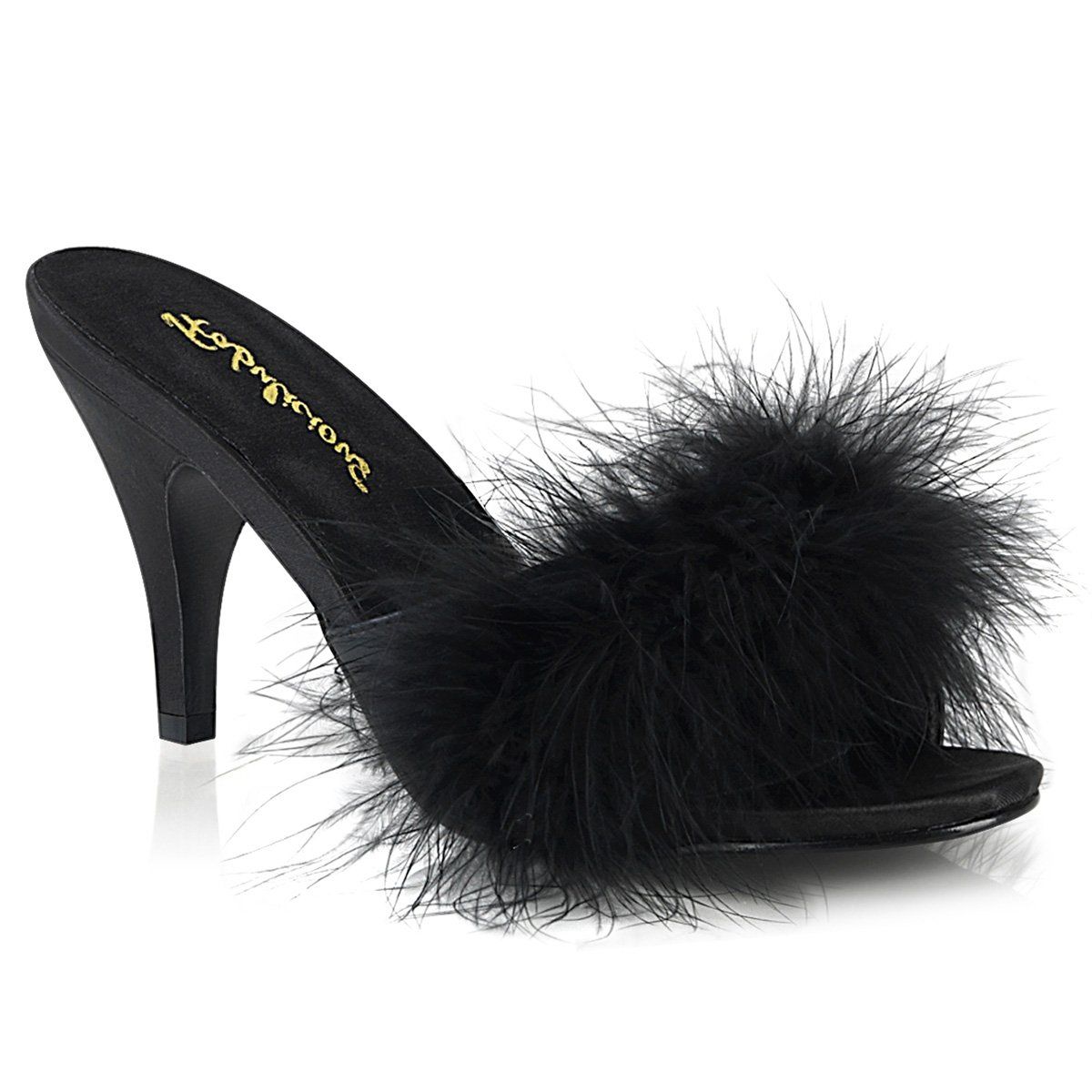 AMOUR-03 Black Pu-Fur Fabulicious