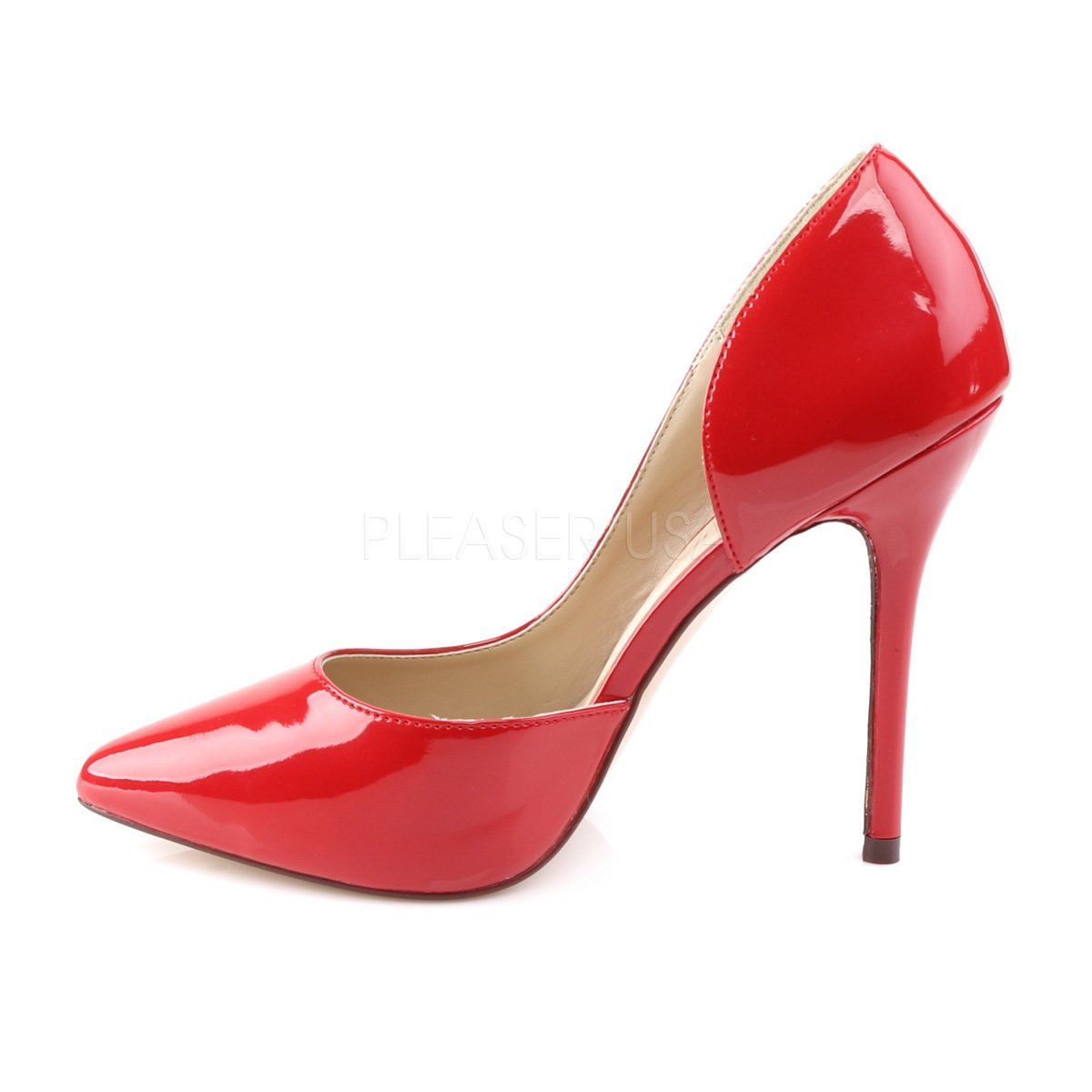 AMUSE-22 Red Patent Pump Pleaser