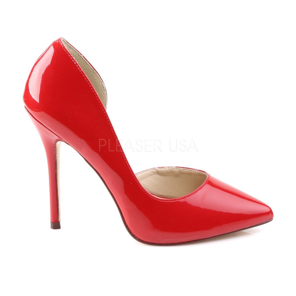 AMUSE-22 Red Patent Pump Pleaser
