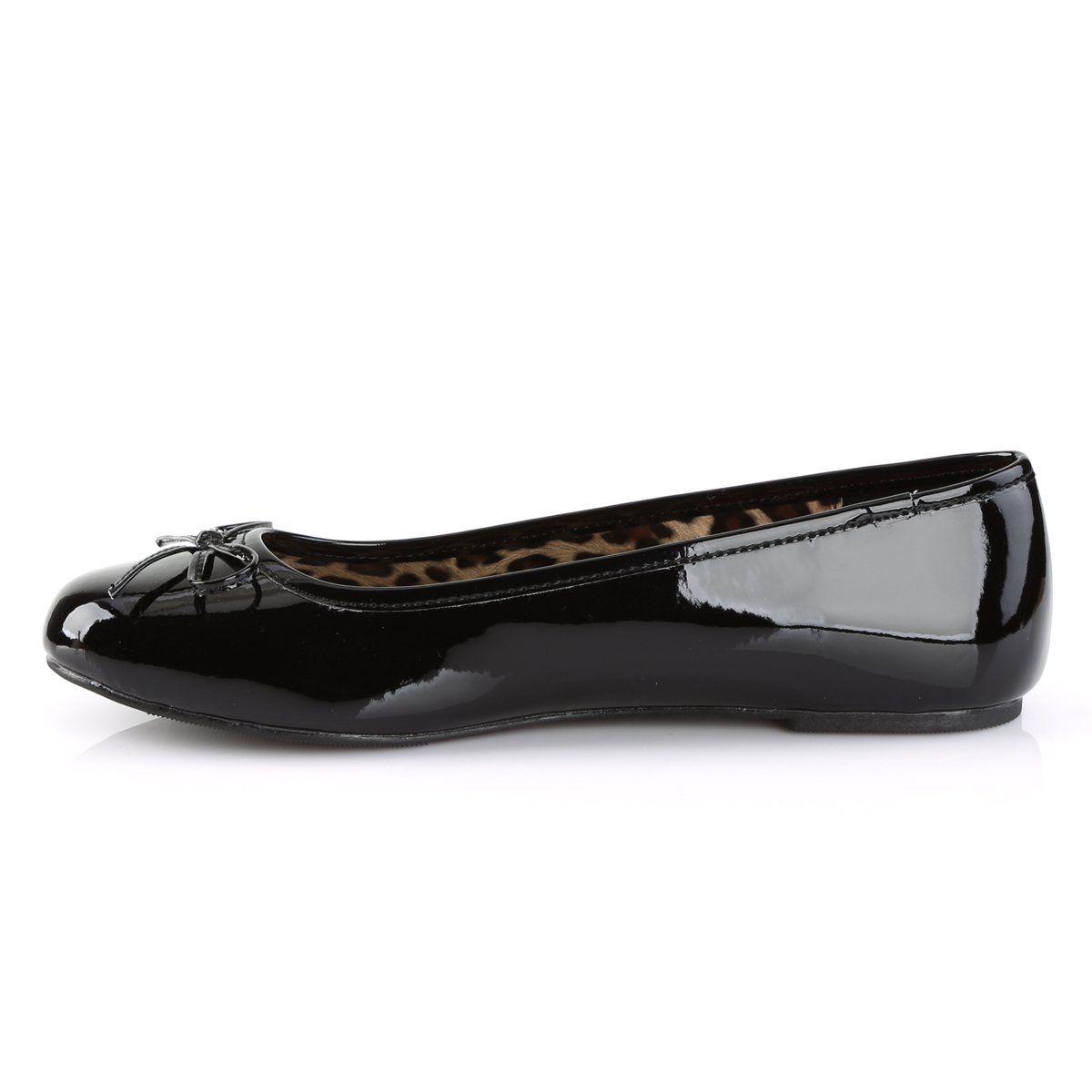 ANNA-01 Black Pat Pleaser Pink Label