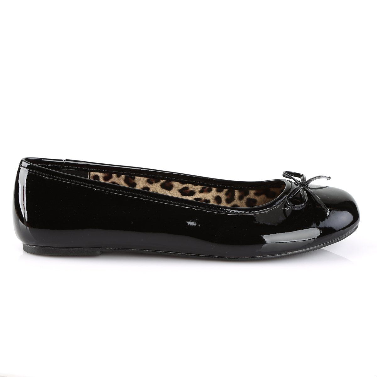 ANNA-01 Black Pat Pleaser Pink Label