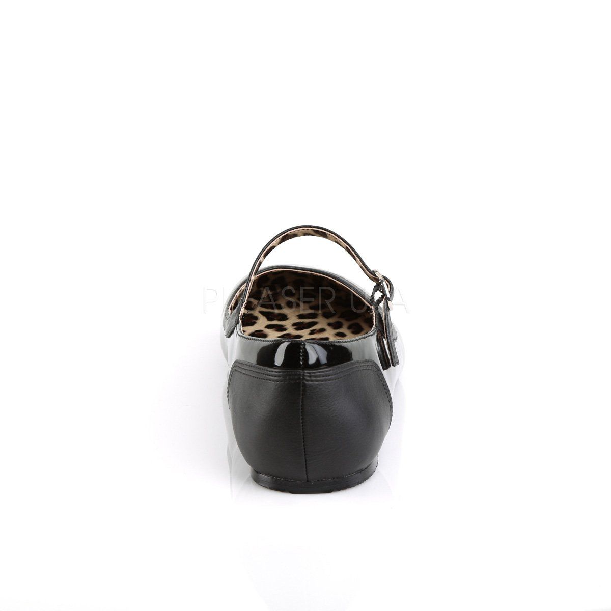 ANNA-02 Black Pat-Faux Leather Pleaser Pink Label