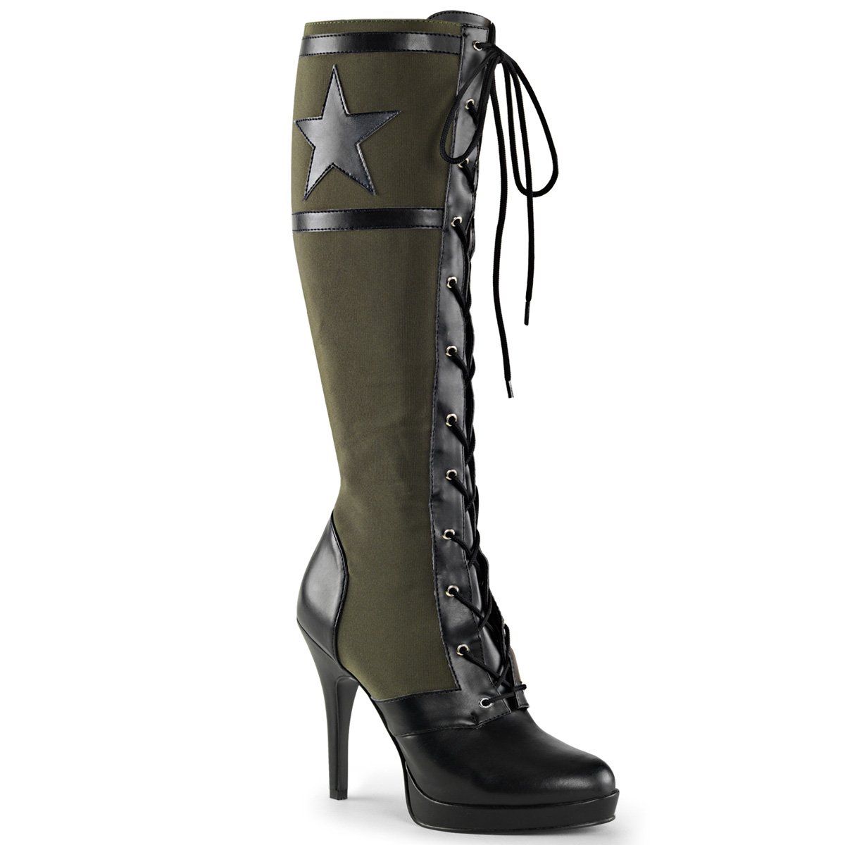 ARENA-2022 Black Pu-Army Green Canvas Funtasma
