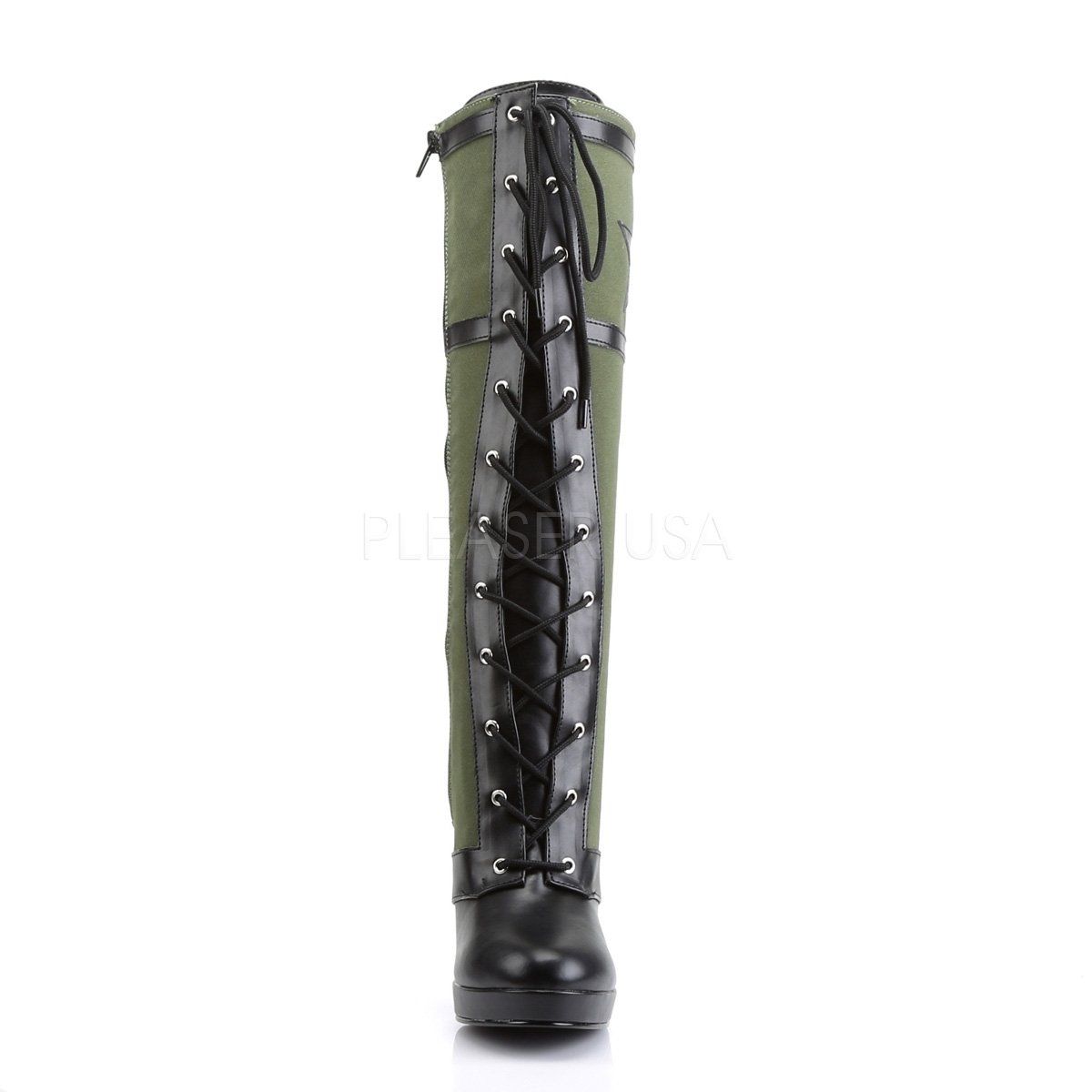 ARENA-2022 Black Pu-Army Green Canvas Funtasma