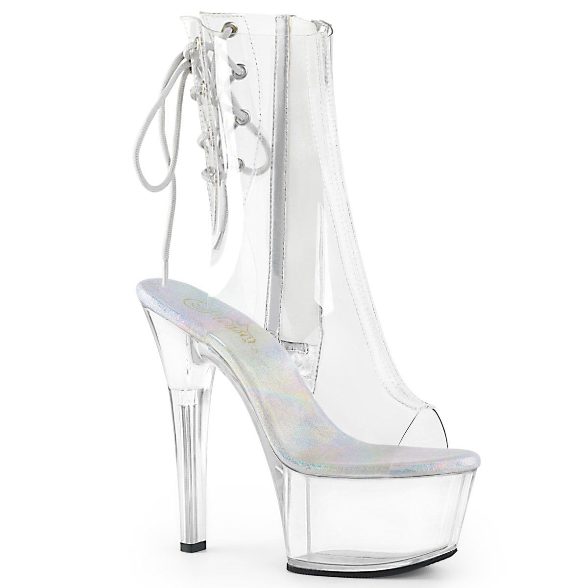 ASPIRE-1018C Clear Ankle Boot Pleaser