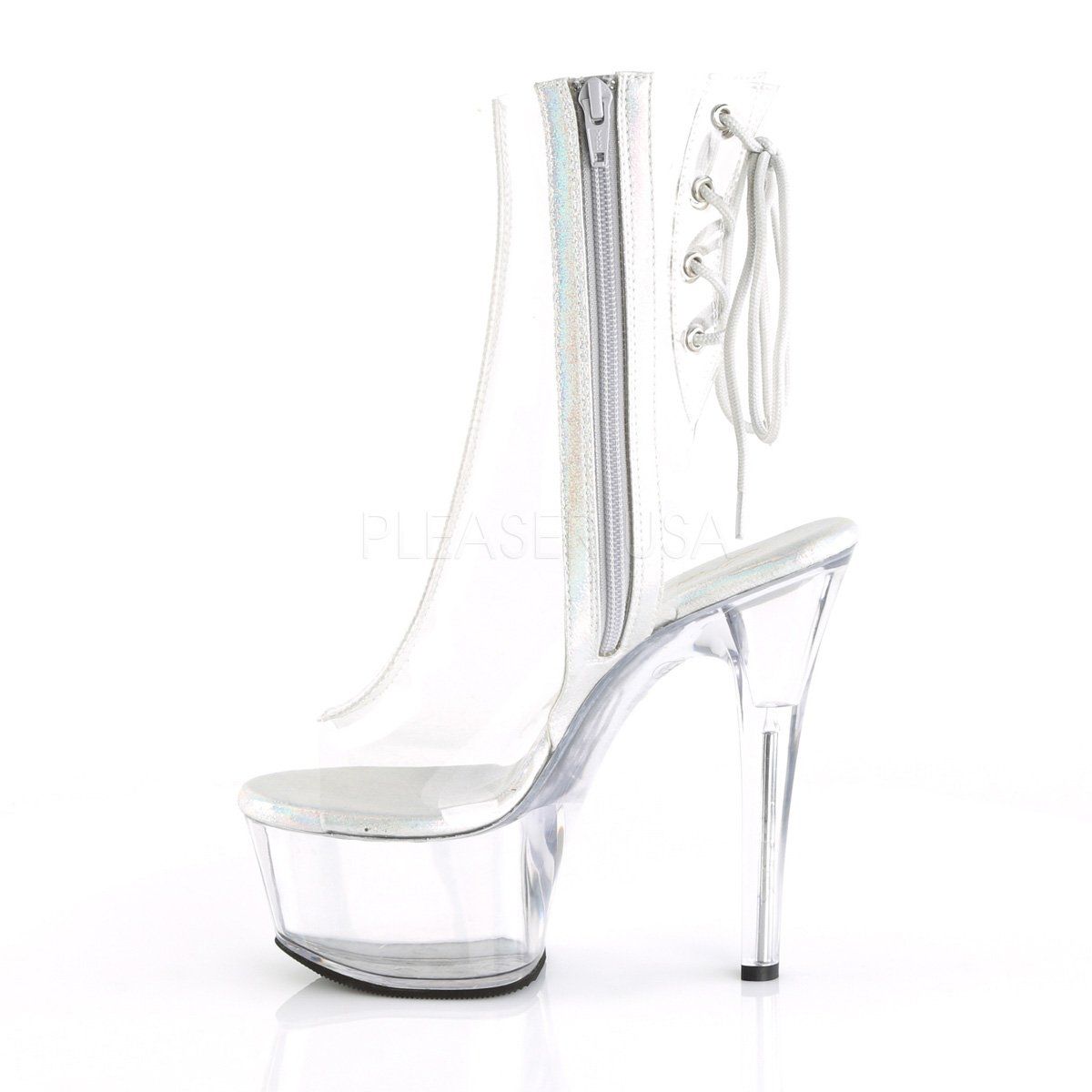 ASPIRE-1018C Clear Ankle Boot Pleaser