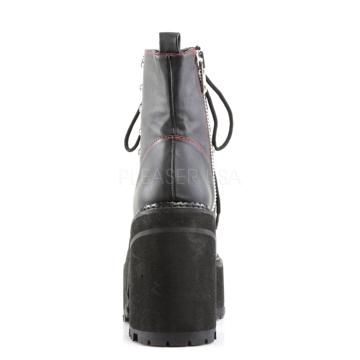 ASSAULT-100 Black Vegan Leather Ankle Boot Demonia