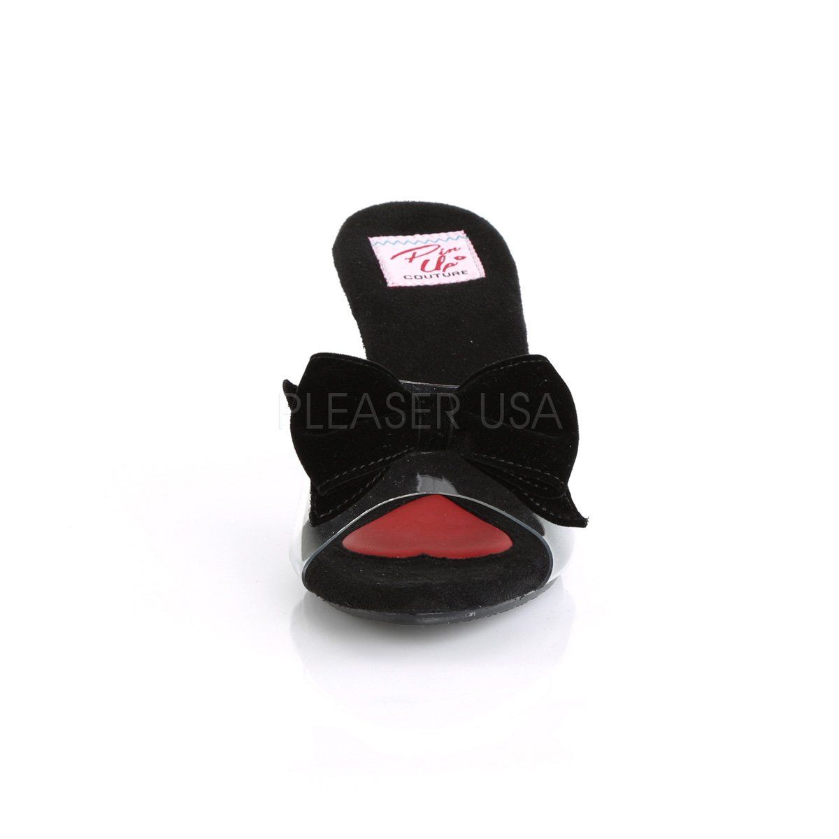 BELLE-301BOW Clear-Black/Clear Pin Up Couture