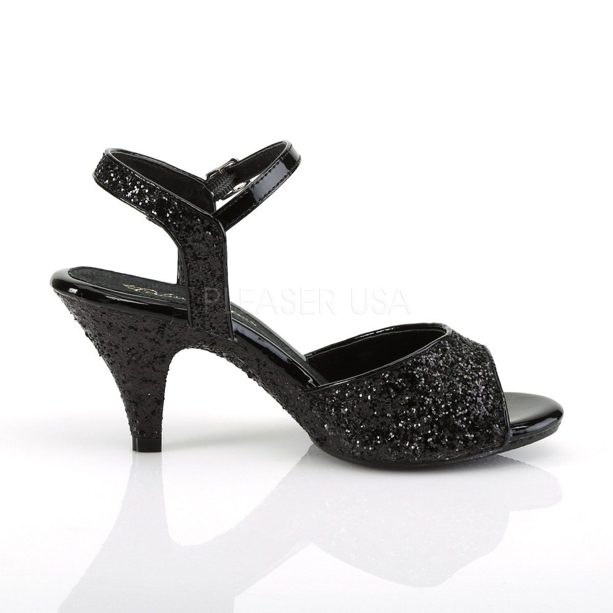 BELLE-309G Black Glitter Fabulicious