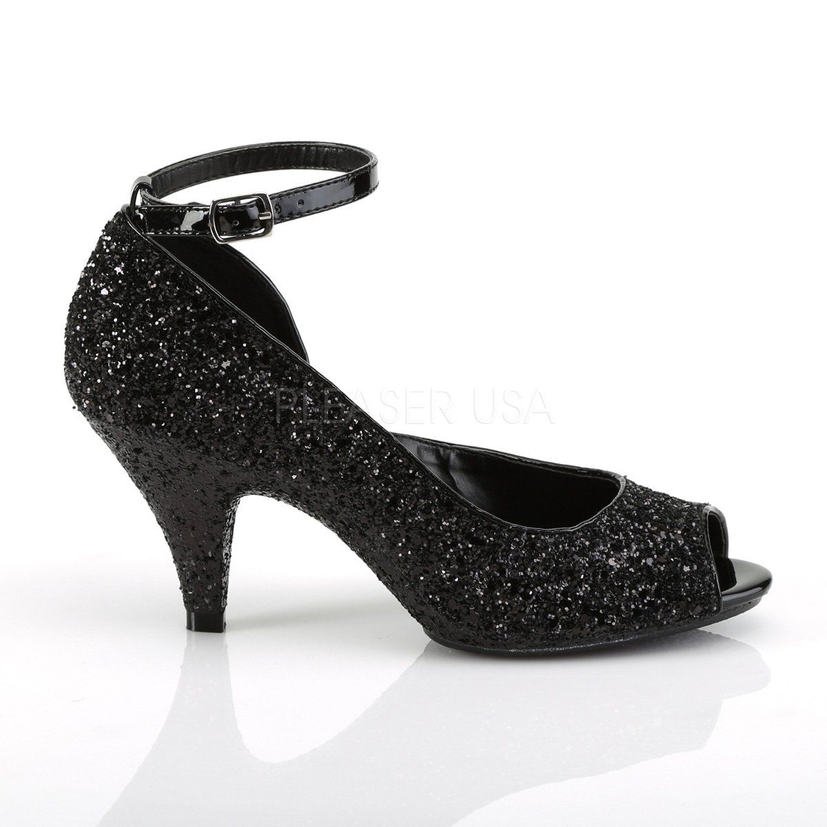 BELLE-381G Black Glitter Fabulicious