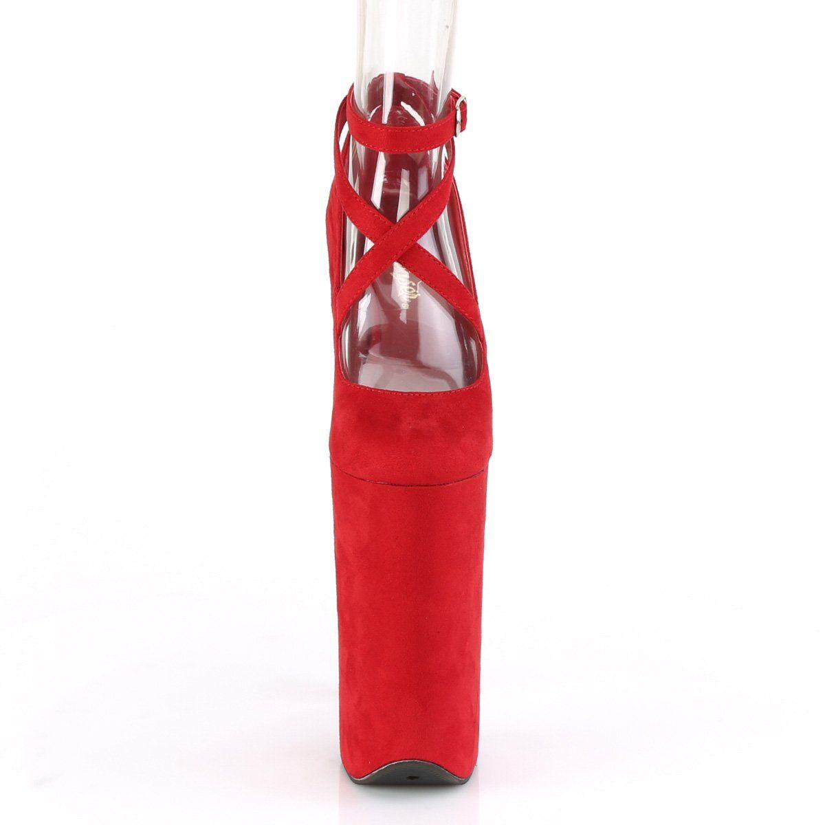 BEYOND-087FS Red Faux Suede/Red Faxu Suede Pump Pleaser