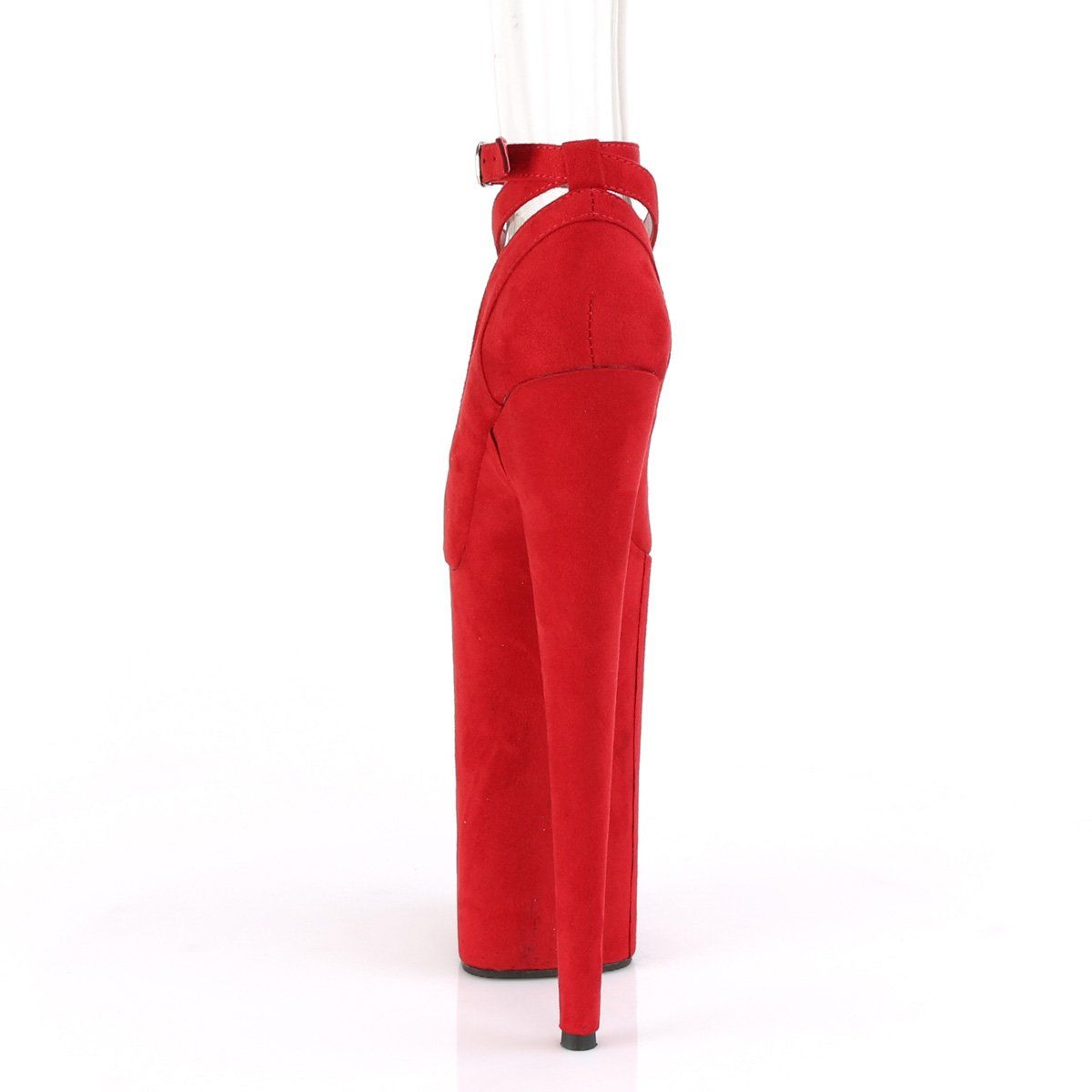 BEYOND-087FS Red Faux Suede/Red Faxu Suede Pump Pleaser