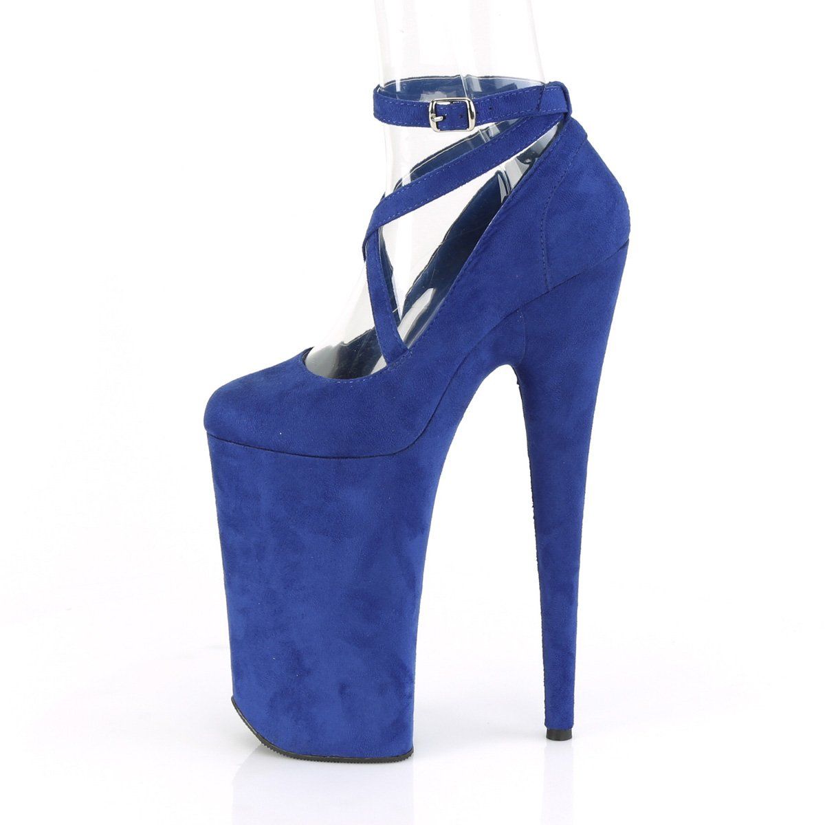 BEYOND-087FS Royal Blue FauxSuede/Royal Blue Faux Suede Pump Pleaser