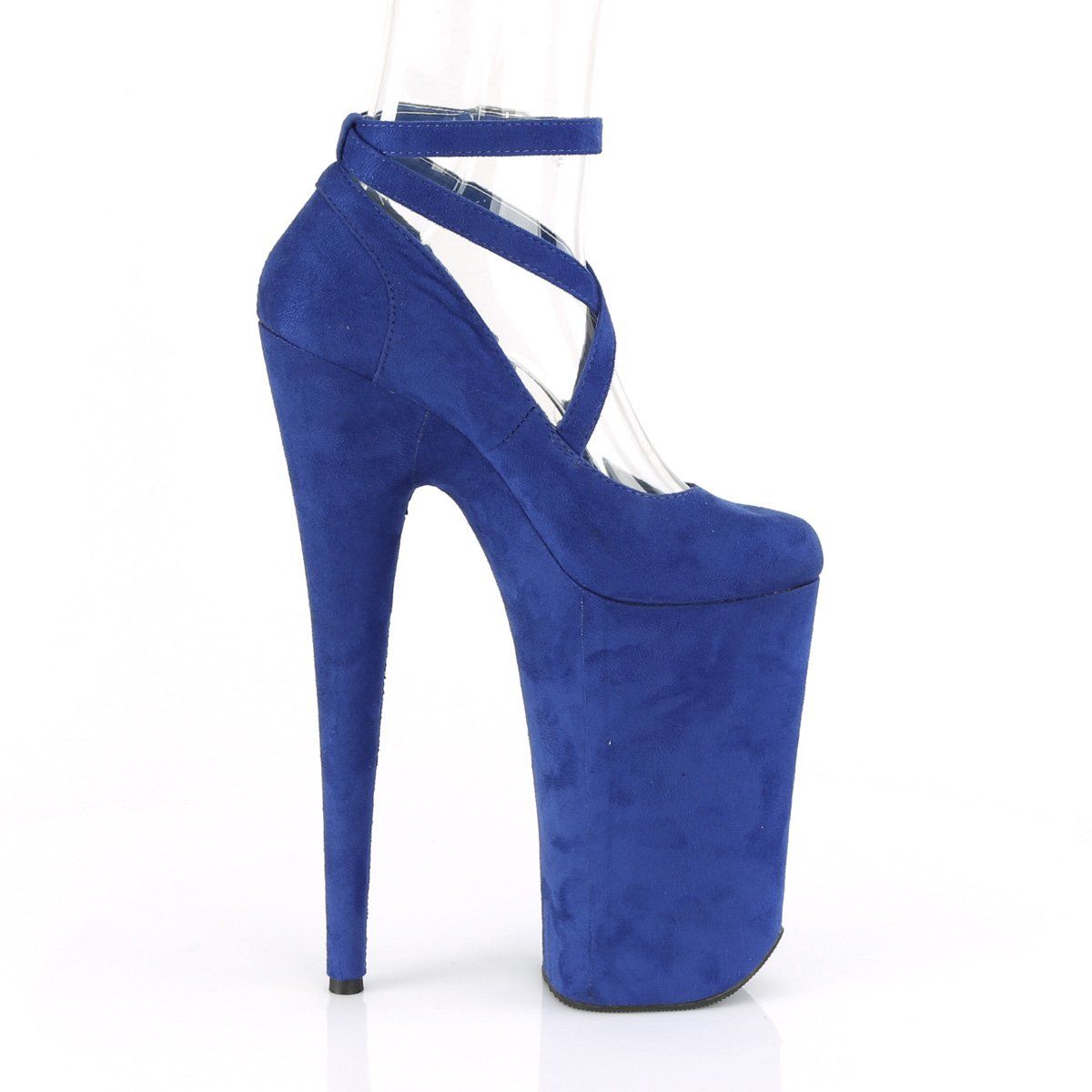 BEYOND-087FS Royal Blue FauxSuede/Royal Blue Faux Suede Pump Pleaser