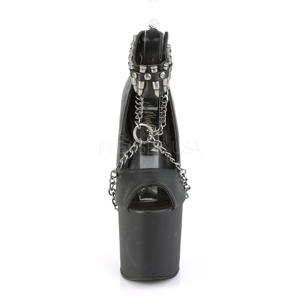 BONDGIRL-783 Black Faux Leather Pump Pleaser