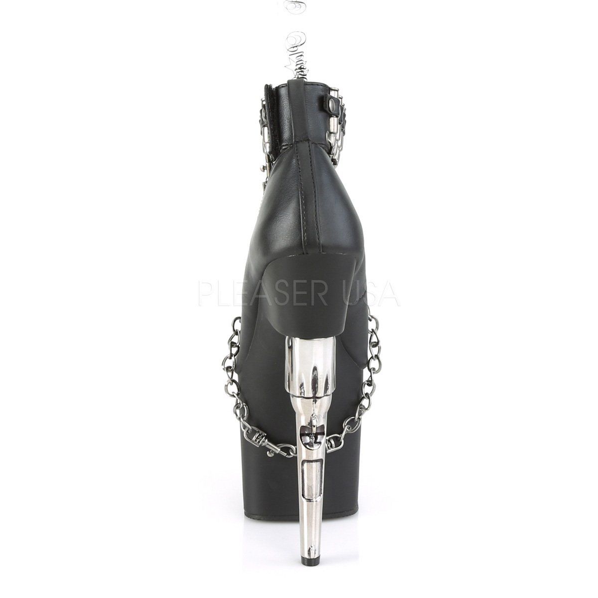 BONDGIRL-783 Black Faux Leather Pump Pleaser