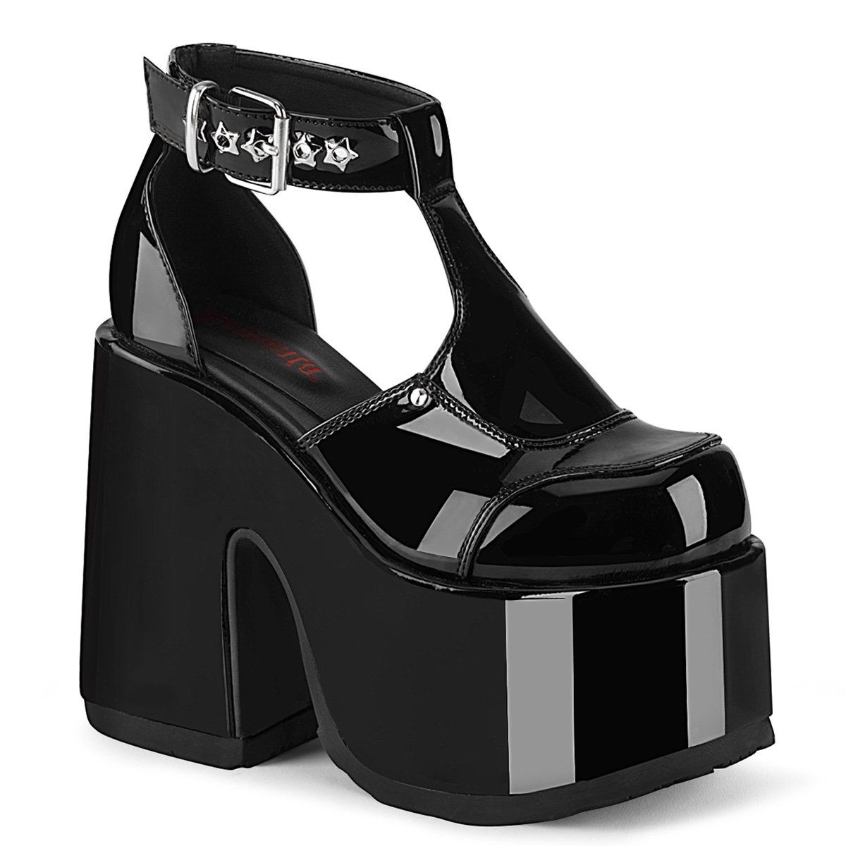 CAMEL-103 Black Patent Sandal Demonia