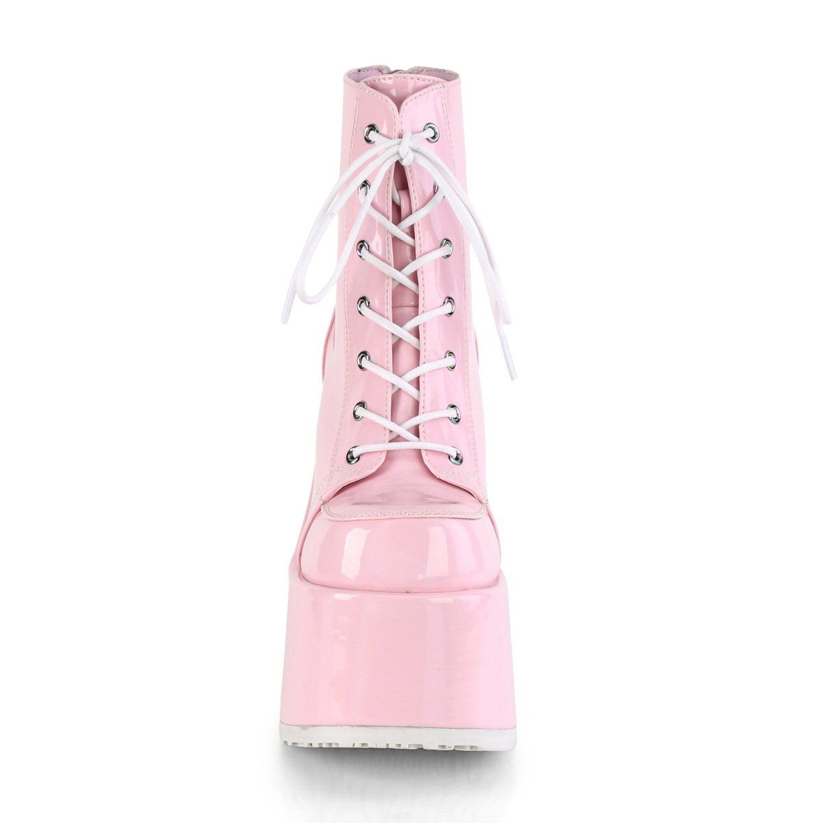 CAMEL-203 Baby Pink Hologram Ankle Boot Demonia