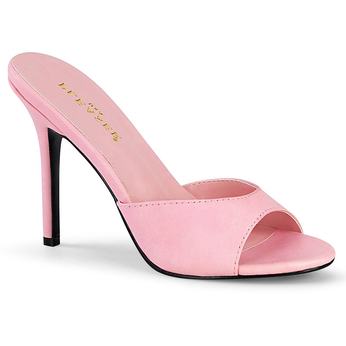 CLASSIQUE-01 Baby Pink Pu Slide Pleaser