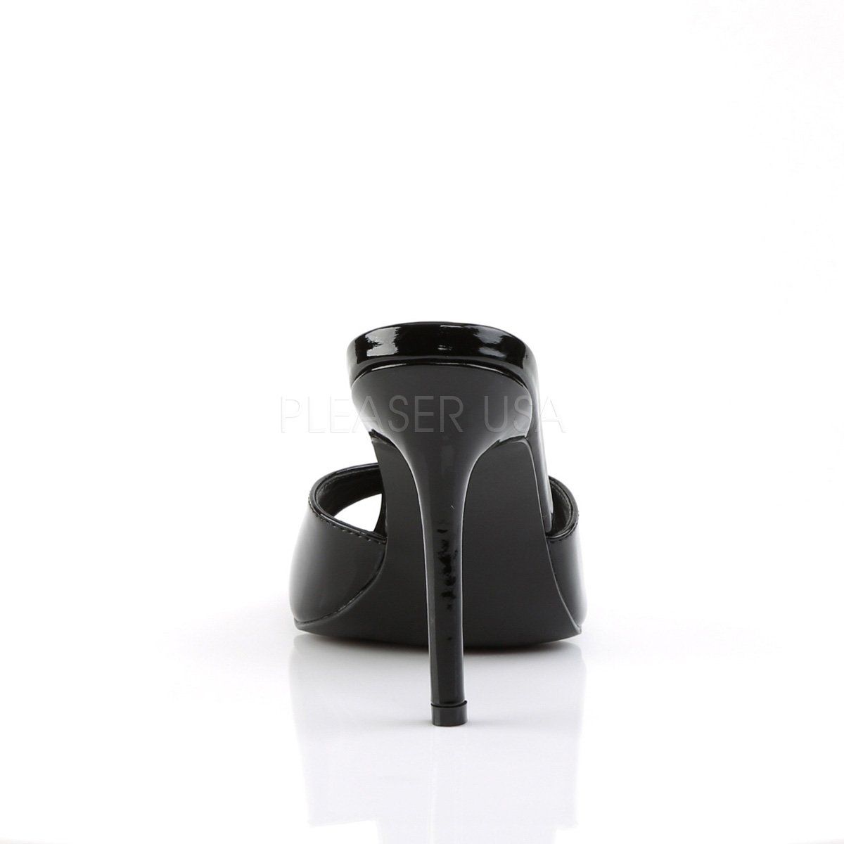 CLASSIQUE-01 Black Patent Slide Pleaser