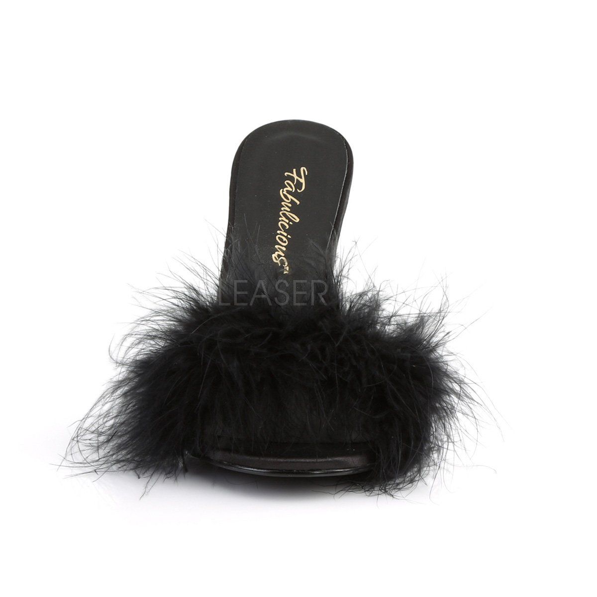 CLASSIQUE-01F Black Pu-Fur Fabulicious