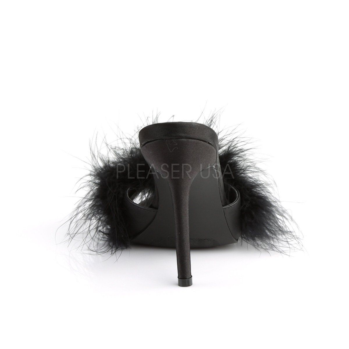 CLASSIQUE-01F Black Pu-Fur Fabulicious
