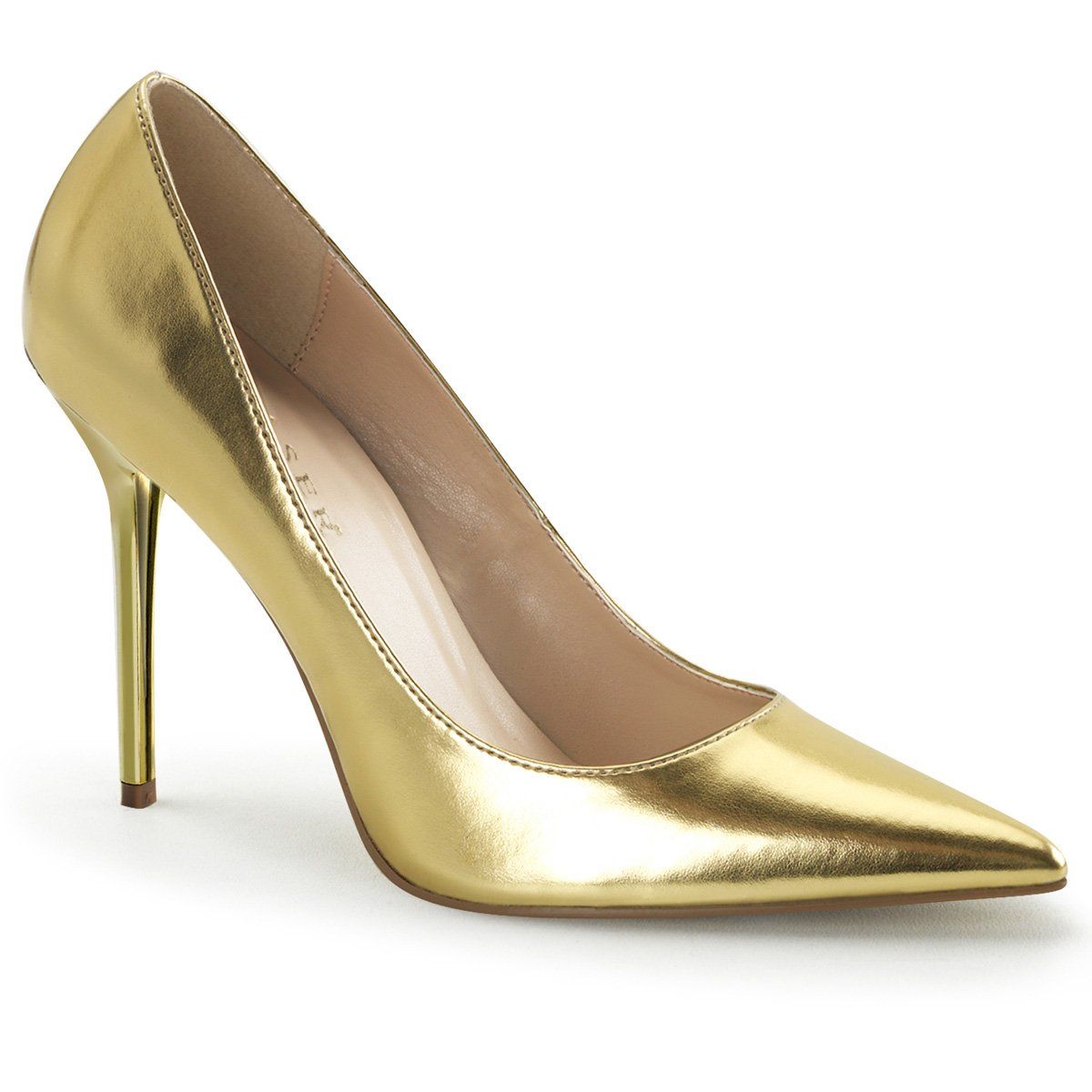 CLASSIQUE-20 Gold Metallic Pu Pump Pleaser