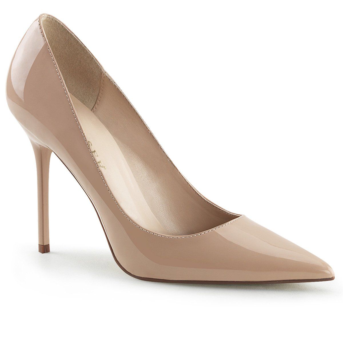 CLASSIQUE-20 Nude Patent Pump Pleaser
