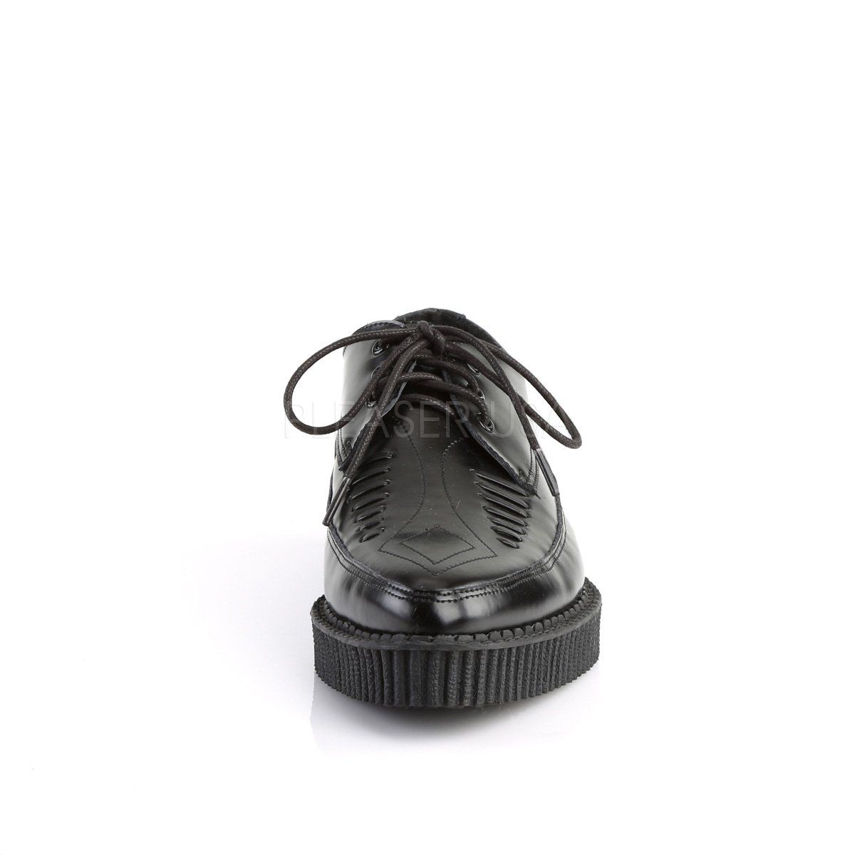 CREEPER-712 Black Leather Creeper Demonia