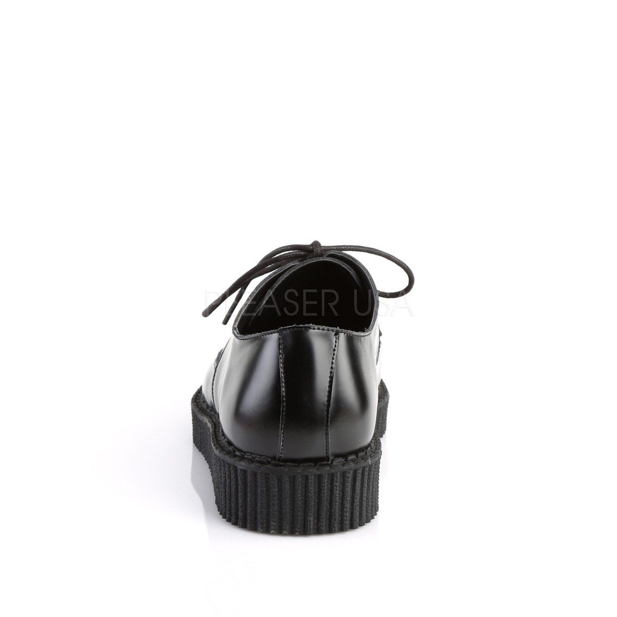 CREEPER-712 Black Leather Creeper Demonia