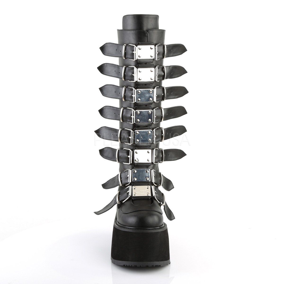 DAMNED-318 Black Vegan Leather Demonia