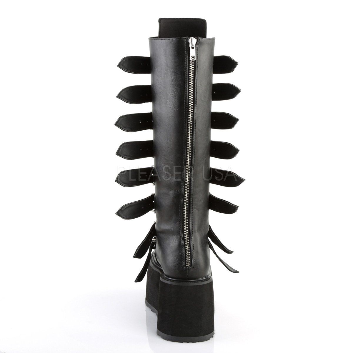 DAMNED-318 Black Vegan Leather Demonia