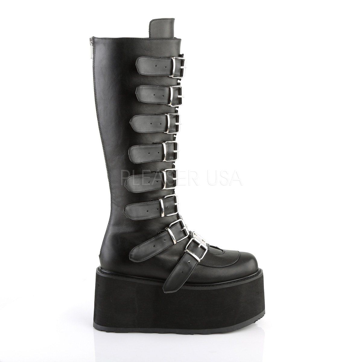 DAMNED-318 Black Vegan Leather Demonia