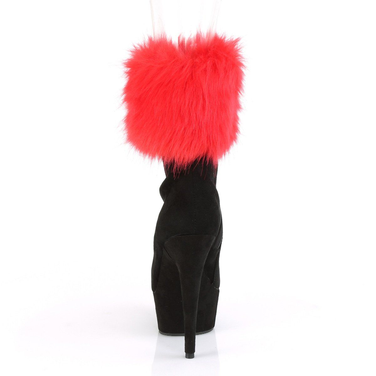 DELIGHT-1000 Black Faux Suede/Black Faux Suede Ankle Boot Pleaser