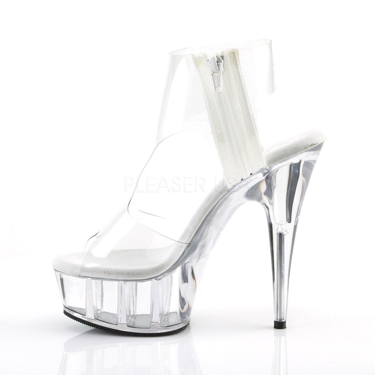 DELIGHT-633 Clear Platform Sandal Pleaser