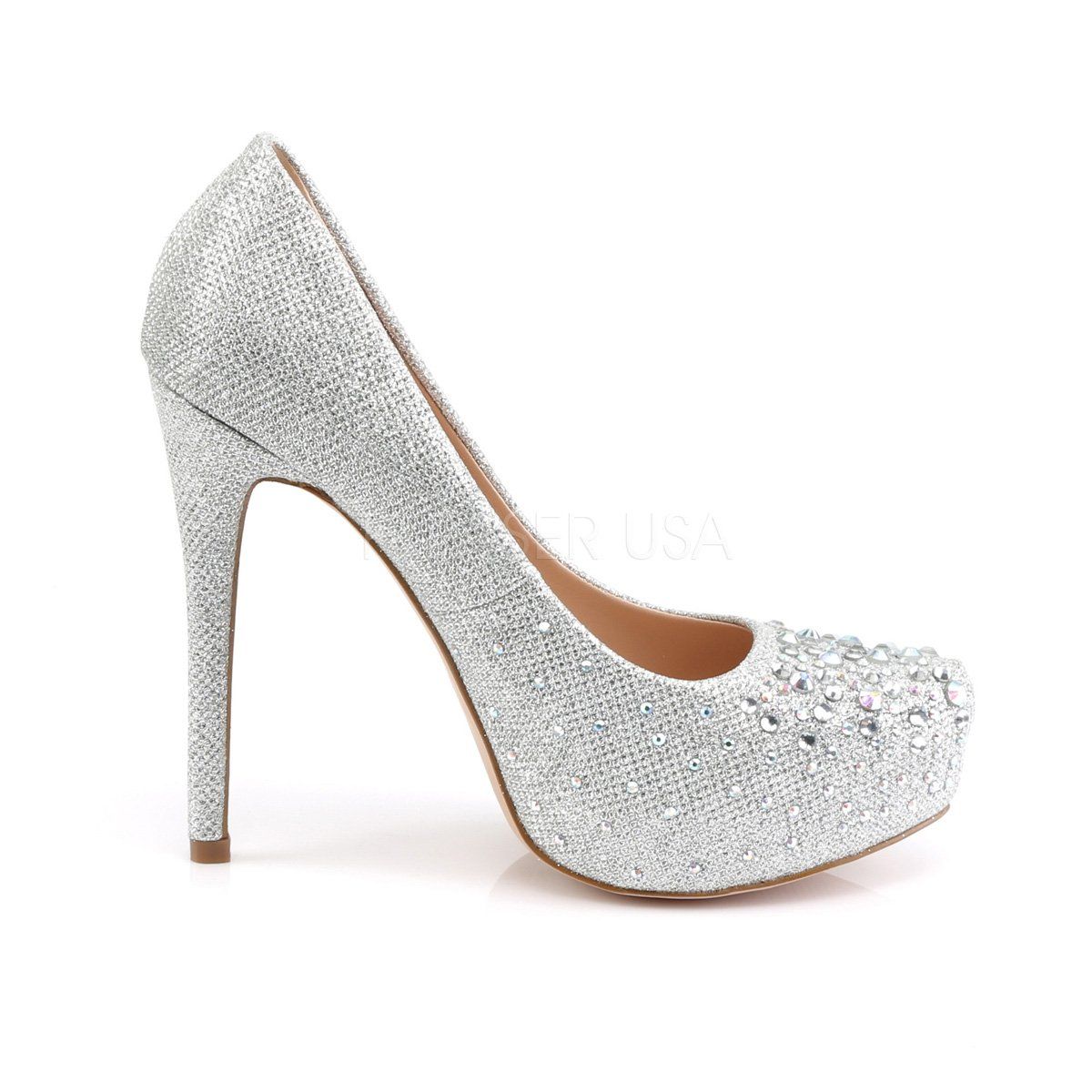 DESTINY-06R Silver Glitter Mesh Fabric Fabulicious