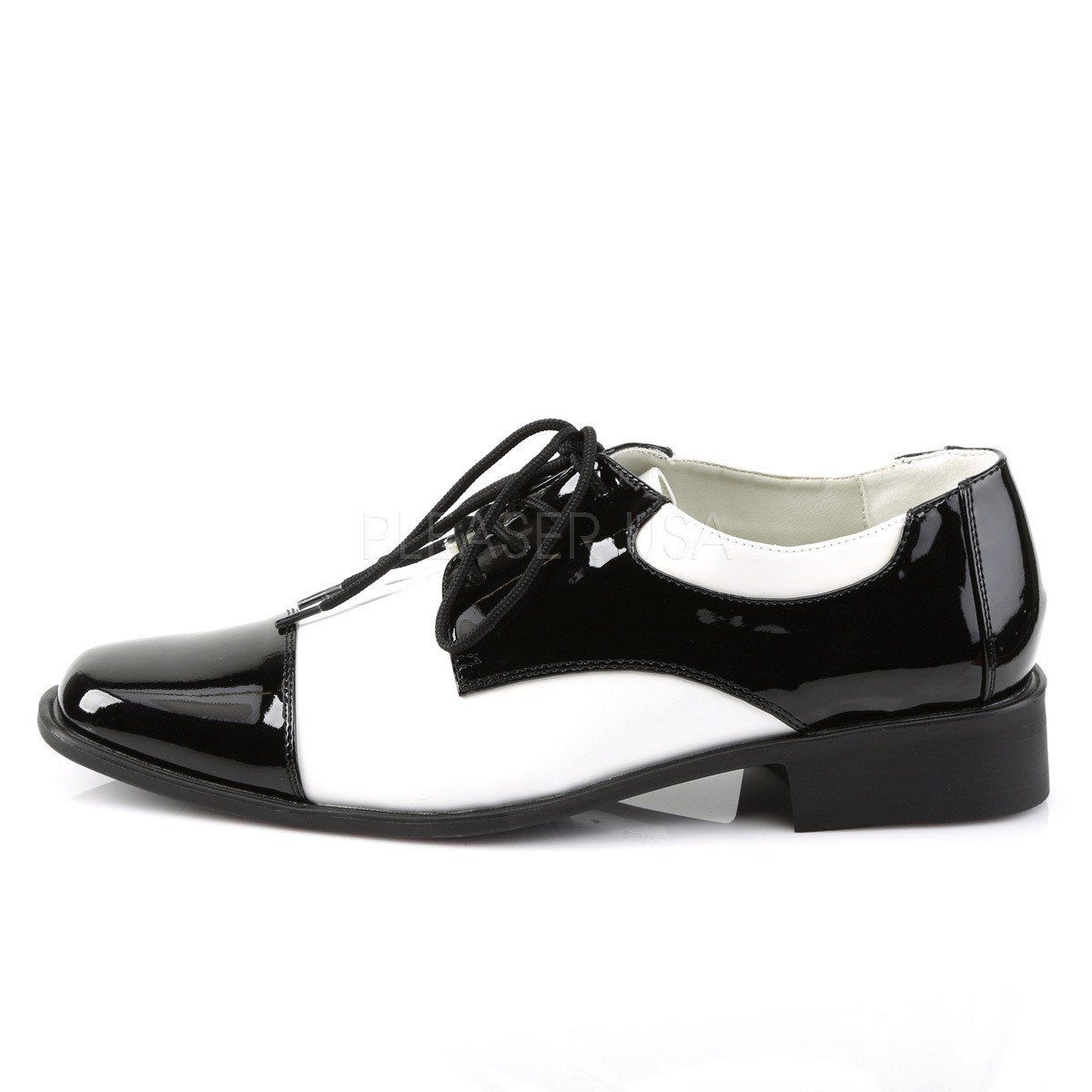 DISCO-18 Black-White Patent Funtasma