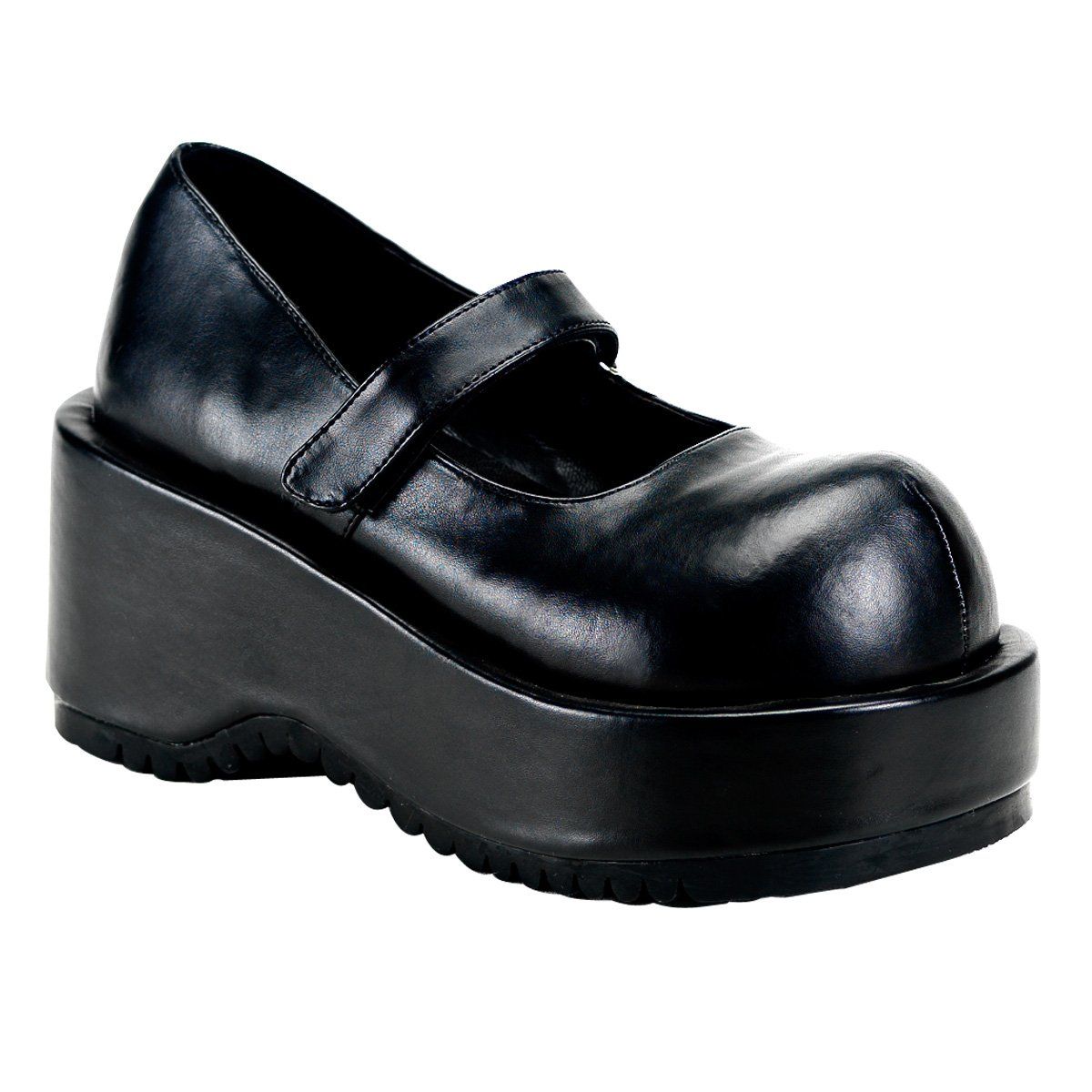 DOLLIE-01 Black Vegan Leather Mary Janes Demonia